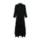 KOCCA Abito midi Abito Donna in cotone con balze Nero - Francavilla Moda